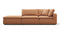 Sky - Sky Open End Sofa, Left, Tan Vegan Leather