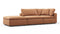 Sky - Sky Open End Sofa, Left, Tan Vegan Leather