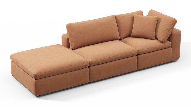 Sky - Sky Open End Sofa, Left, Tan Vegan Leather