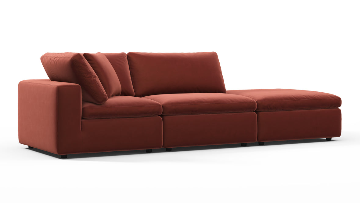 Sky - Sky Open End Sofa, Right, Cinnamon Velvet