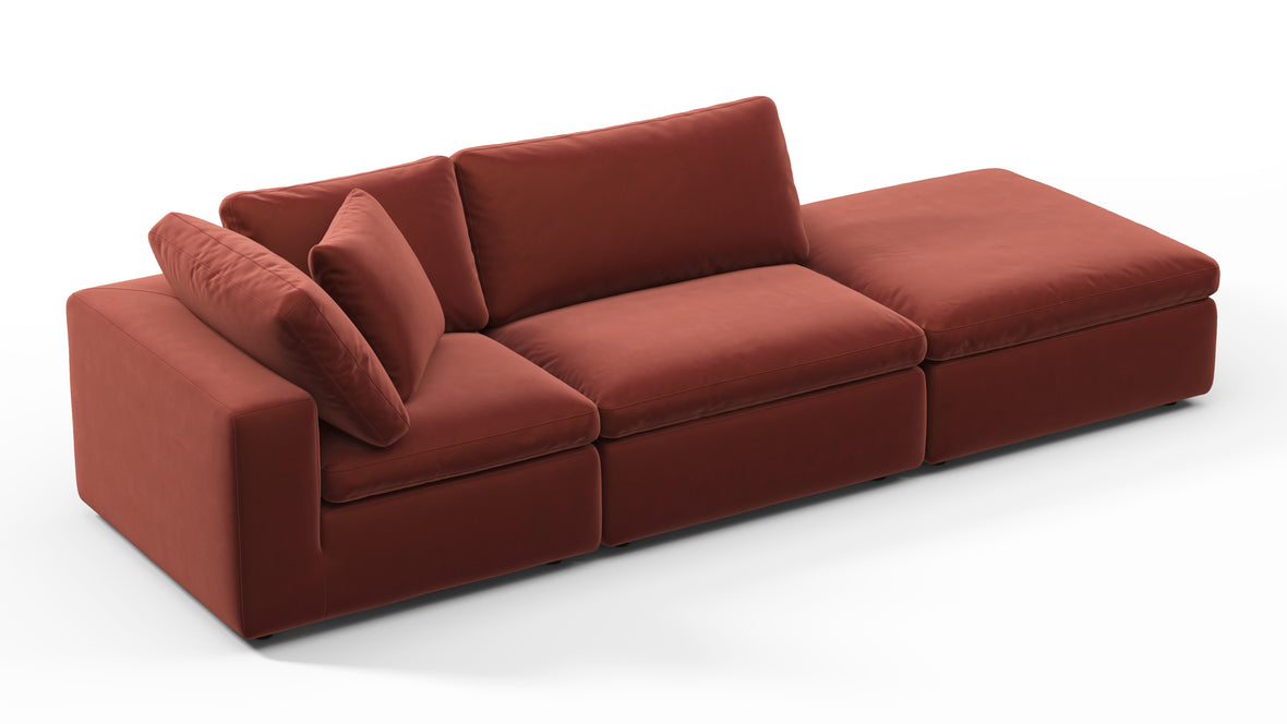 Sky - Sky Open End Sofa, Right, Cinnamon Velvet