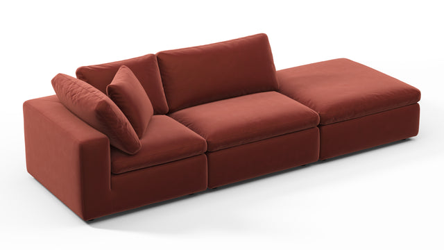 Sky - Sky Open End Sofa, Right, Cinnamon Velvet