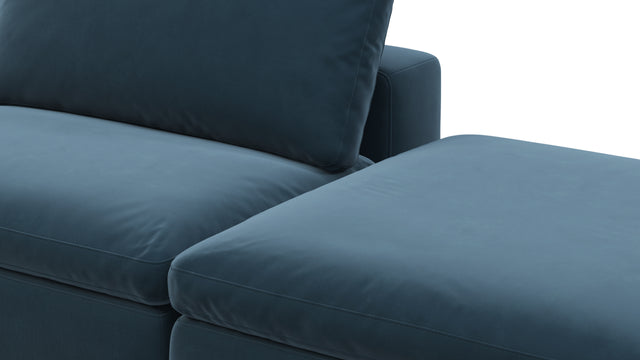 Sky - Sky Open End Sofa, Right, Prussian Blue Luxe Velvet