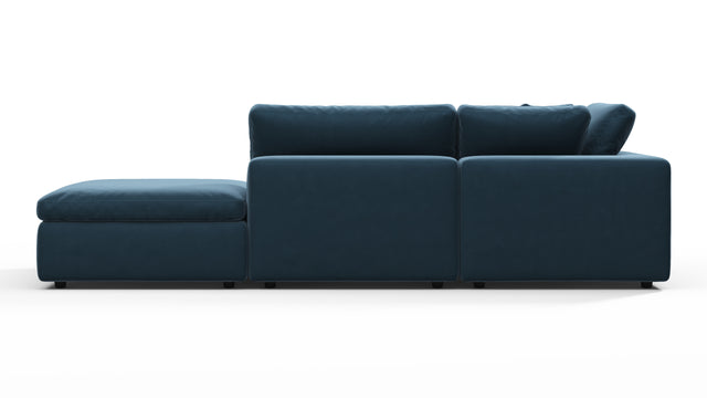 Sky - Sky Open End Sofa, Right, Prussian Blue Luxe Velvet