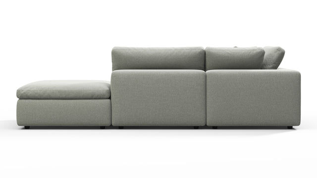 Sky - Sky Open End Sofa, Right, Soft Gray Brushed Weave