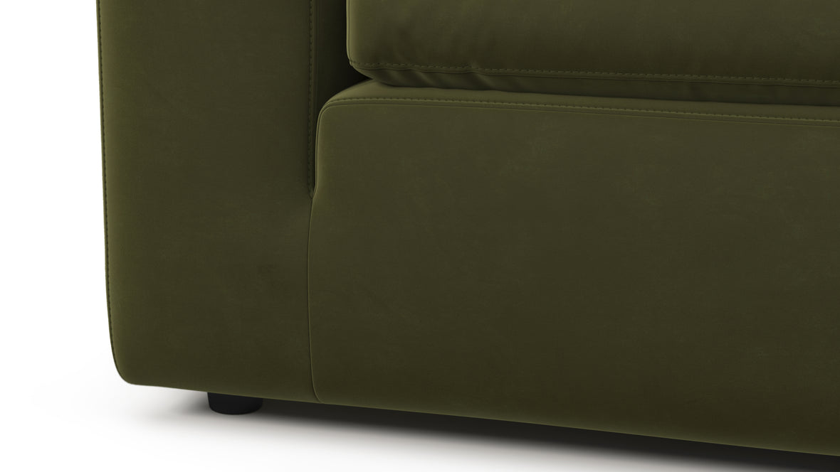 Sky - Sky Open End Sofa, Right, Spruce Luxe Velvet