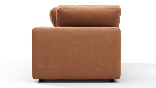 Sky - Sky Open End Sofa, Right, Tan Vegan Leather