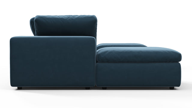 Sky - Sky Sectional Sofa, Double Chaise, Prussian Blue Luxe Velvet