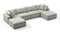 Sky - Sky Sectional Sofa, Double Chaise, Soft Gray Brushed Weave