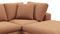 Sky - Sky Sectional Sofa, Double Chaise, Tan Vegan Leather