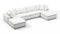 Sky - Sky Sectional Sofa, Double Chaise, White Linen