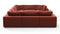 Sky - Sky Sectional Sofa, Eight Seater, Cinnamon Velvet