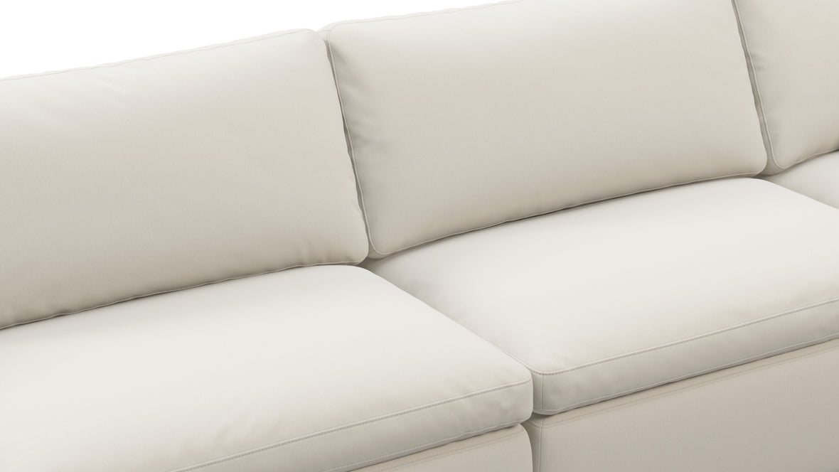 Sky - Sky Sectional Sofa, Eight Seater, Oatmeal Brushed Weave