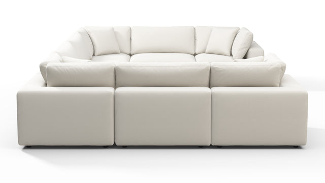 Sky - Sky Sectional Sofa, Eight Seater, Oatmeal Brushed Weave