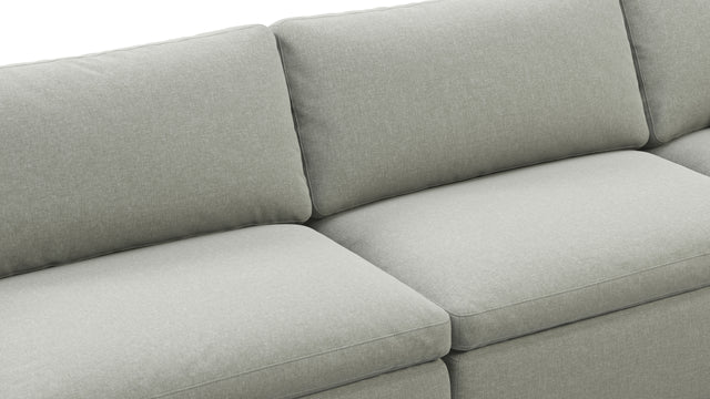 Sky - Sky Sectional Sofa, Eight Seater, Soft Gray Brushed Weave