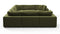 Sky - Sky Sectional Sofa, Eight Seater, Spruce Luxe Velvet