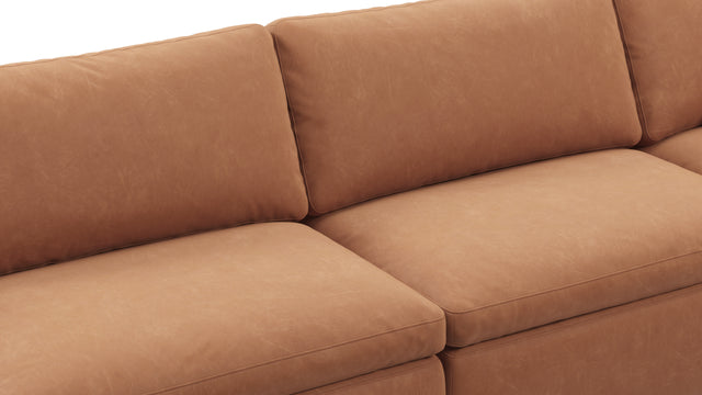 Sky - Sky Sectional Sofa, Eight Seater, Tan Vegan Leather