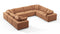 Sky - Sky Sectional Sofa, Eight Seater, Tan Vegan Leather