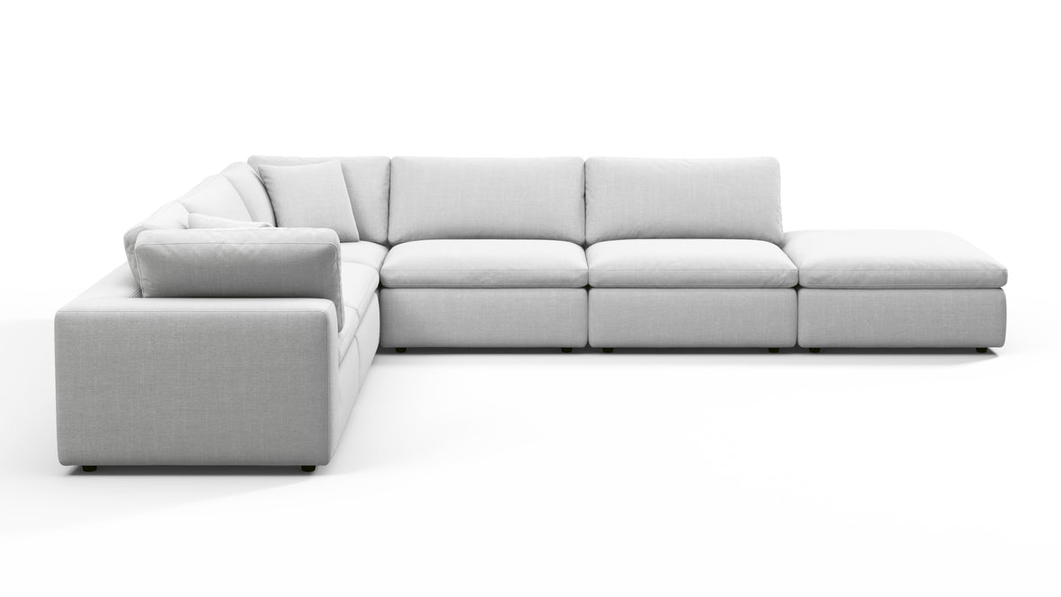 Sky - Sky Sectional Sofa, Five Seater, Left Corner, Dove Linen