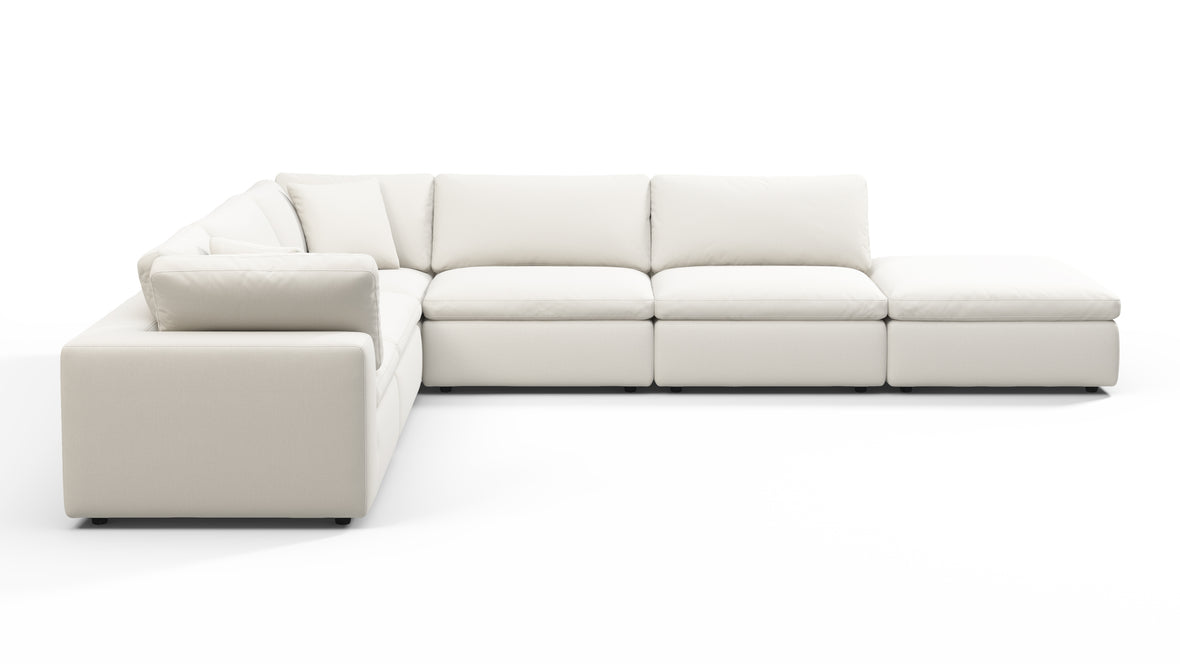 Sky - Sky Sectional Sofa, Five Seater, Left Corner, Oatmeal Brushed Weave