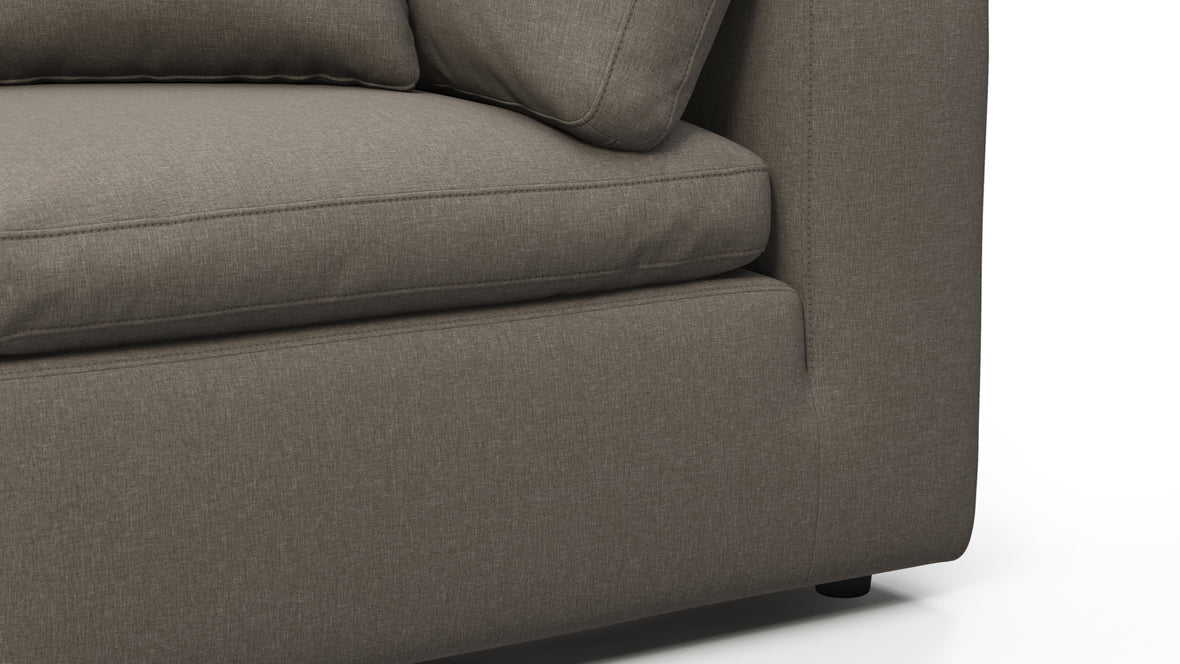 Sky - Sky Sectional Sofa, Five Seater, Right Corner, Coffee Brushed Weave