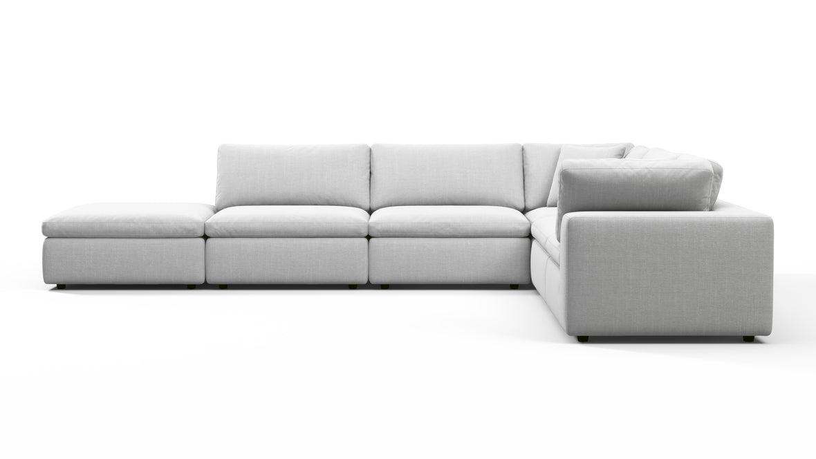 Sky - Sky Sectional Sofa, Five Seater, Right Corner, Dove Linen