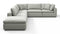 Sky - Sky Sectional Sofa, Five Seater, Right Corner, Soft Gray Brushed Weave