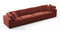 Sky - Sky Sectional Sofa, Four Seater, Cinnamon Velvet