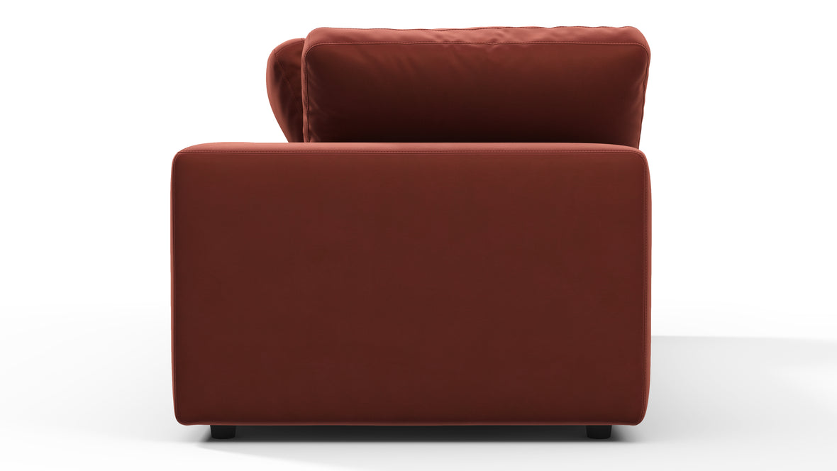 Sky - Sky Sectional Sofa, Four Seater, Cinnamon Velvet