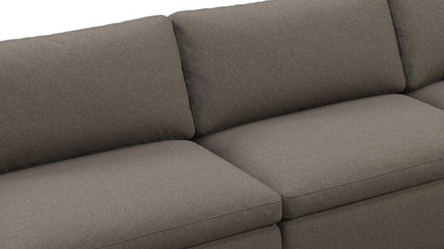 Sky - Sky Sectional Sofa, Four Seater, Coffee Brushed Weave