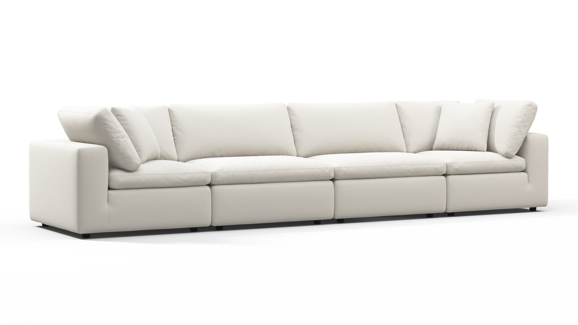 Sky - Sky Sectional Sofa, Four Seater, Oatmeal Brushed Weave