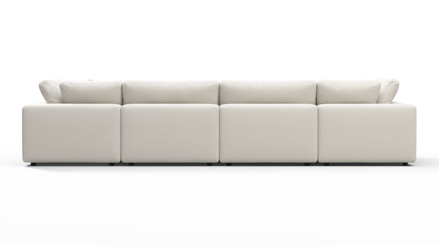 Sky - Sky Sectional Sofa, Four Seater, Oatmeal Brushed Weave