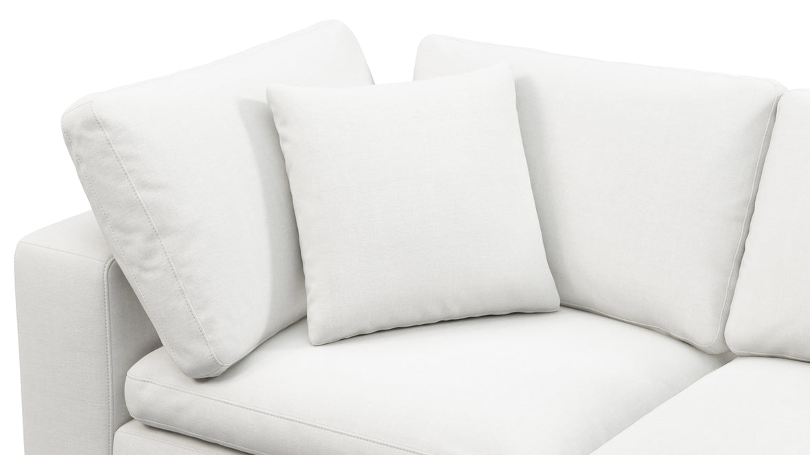 Sky - Sky Sectional Sofa, Four Seater, White Linen