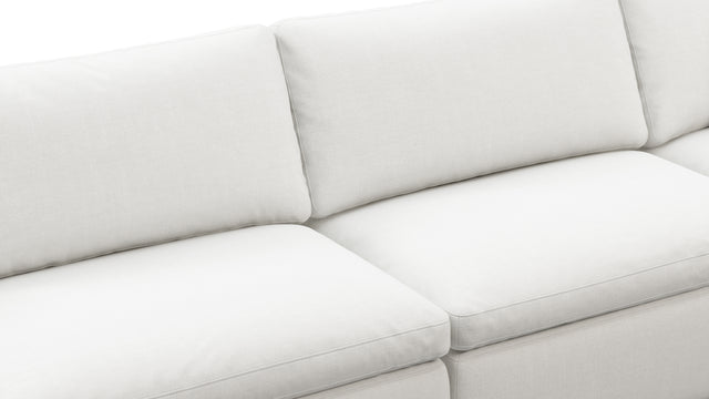 Sky - Sky Sectional Sofa, Four Seater, White Linen