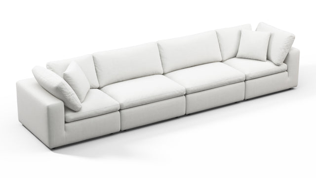 Sky - Sky Sectional Sofa, Four Seater, White Linen