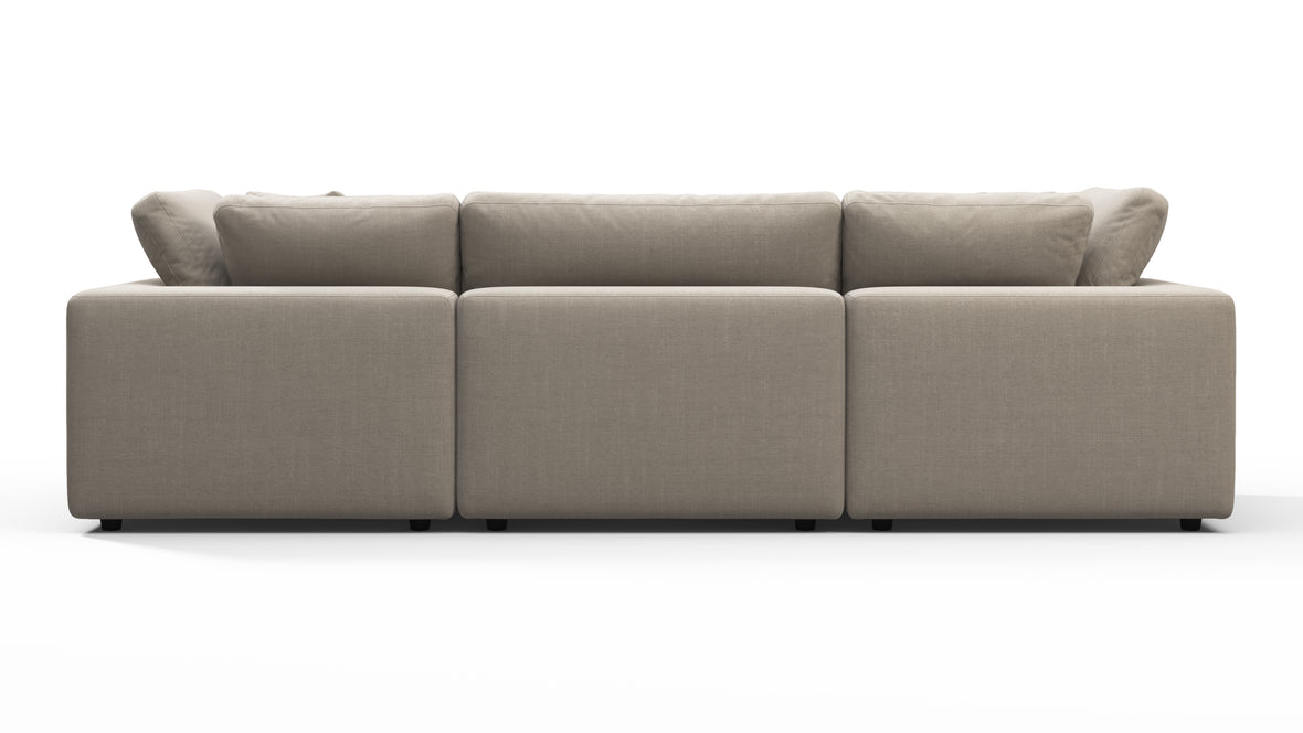 Sky - Sky Sectional Sofa, Three Seater, Beige Linen