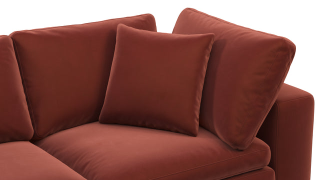 Sky - Sky Sectional Sofa, Three Seater, Cinnamon Velvet