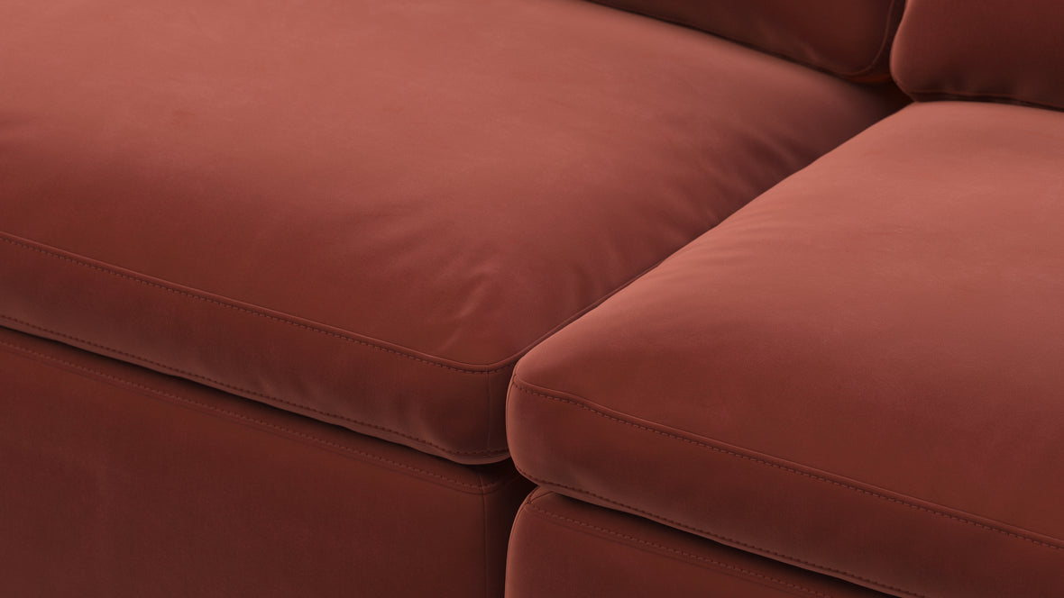 Sky - Sky Sectional Sofa, Three Seater, Cinnamon Velvet