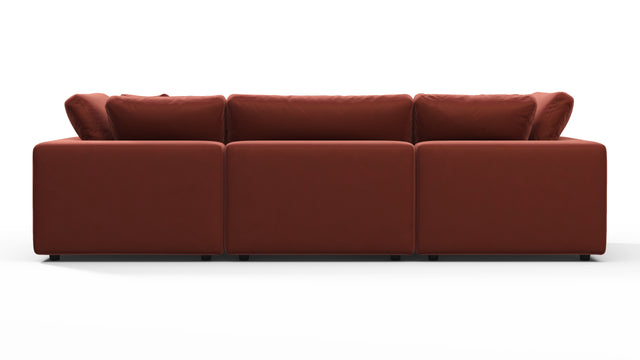 Sky - Sky Sectional Sofa, Three Seater, Cinnamon Velvet