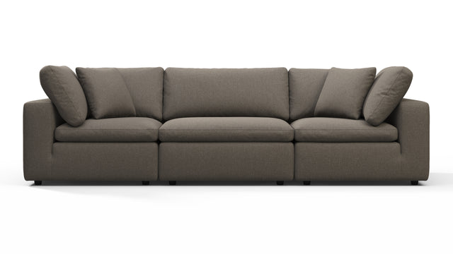 Sky - Sky Sectional Sofa, Three Seater, Coffee Brushed Weave