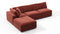 Sky - Sky Sectional Sofa, Three Seater, Left Chaise, Cinnamon Velvet