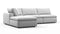 Sky - Sky Sectional Sofa, Three Seater, Left Chaise, Dove Linen