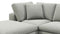 Sky - Sky Sectional Sofa, Three Seater, Left Chaise, Soft Gray Brushed Weave