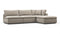 Sky - Sky Sectional Sofa, Three Seater, Right Chaise, Beige Linen