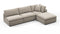 Sky - Sky Sectional Sofa, Three Seater, Right Chaise, Beige Linen