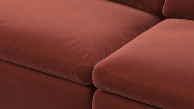 Sky - Sky Sectional Sofa, Three Seater, Right Chaise, Cinnamon Velvet