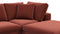 Sky - Sky Sectional Sofa, Three Seater, Right Chaise, Cinnamon Velvet