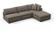 Sky - Sky Sectional Sofa, Three Seater, Right Chaise, Coffee Brushed Weave