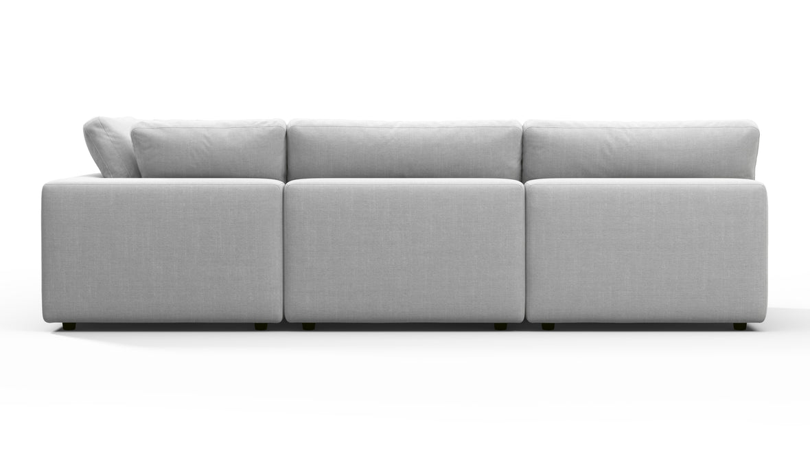 Sky - Sky Sectional Sofa, Three Seater, Right Chaise, Dove Linen