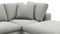 Sky - Sky Sectional Sofa, Three Seater, Right Chaise, Soft Gray Brushed Weave